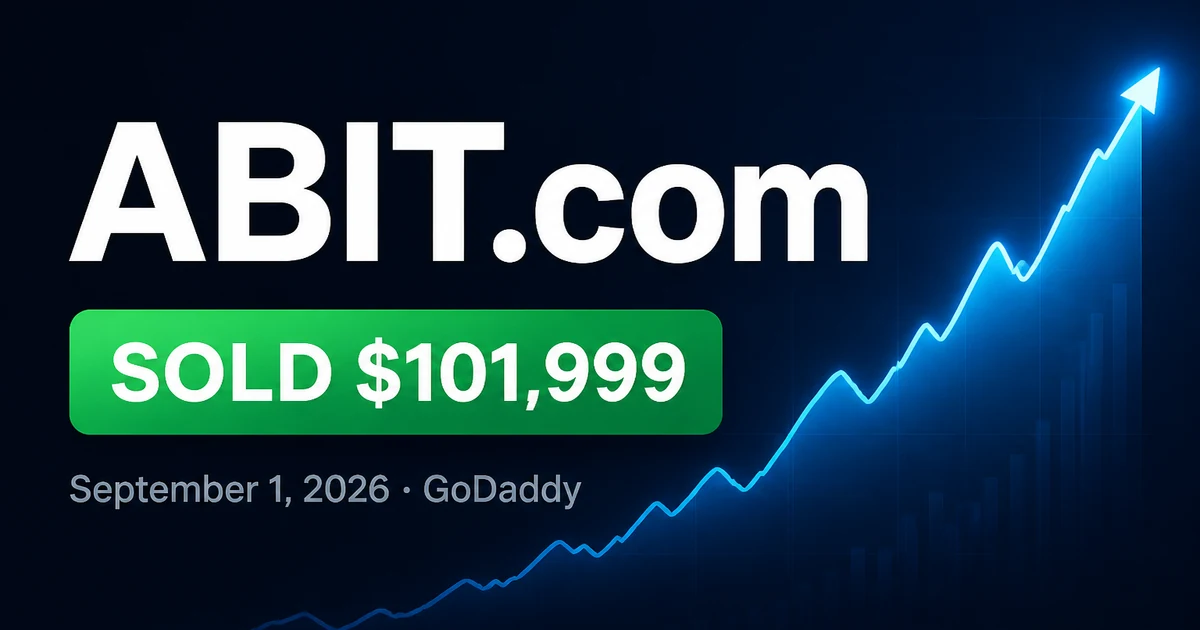 ABIT.com Sells for $101,999 at GoDaddy — Sept 1, 2026