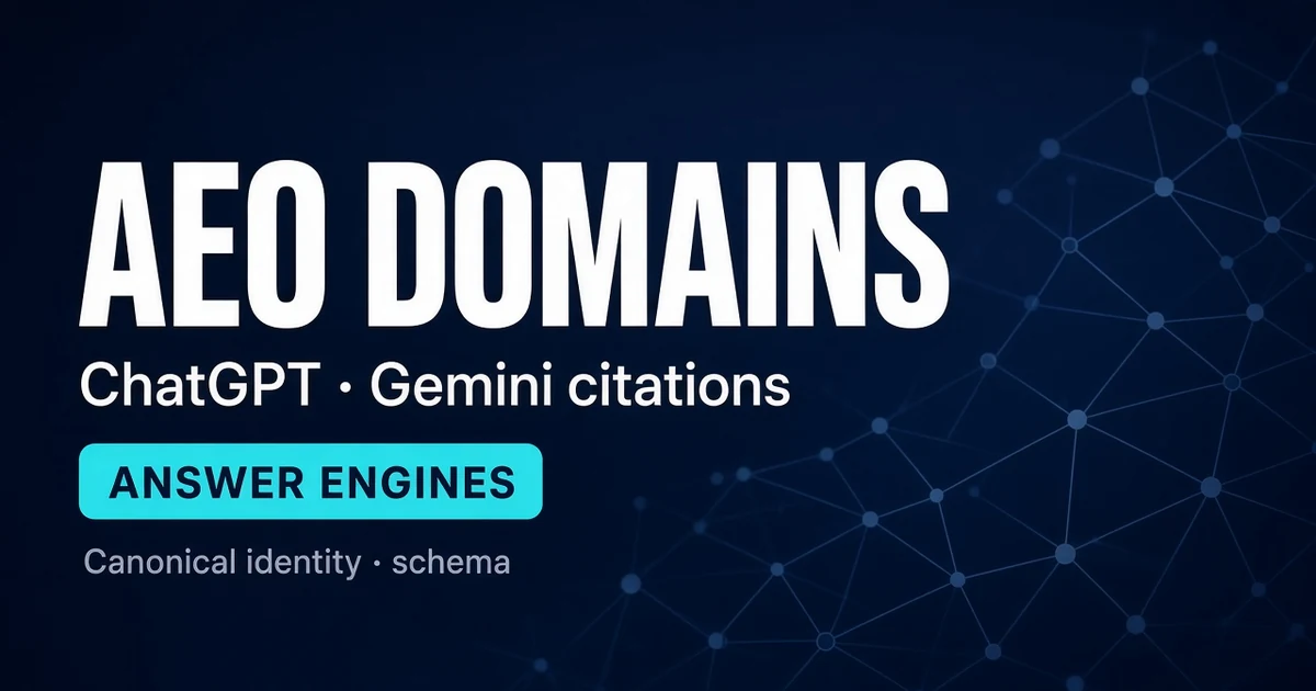 AEO Domain Strategy for ChatGPT and Gemini 2026