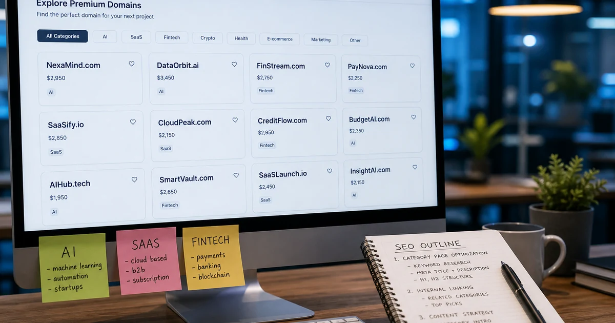 Category Pages SEO for Domain Marketplaces
