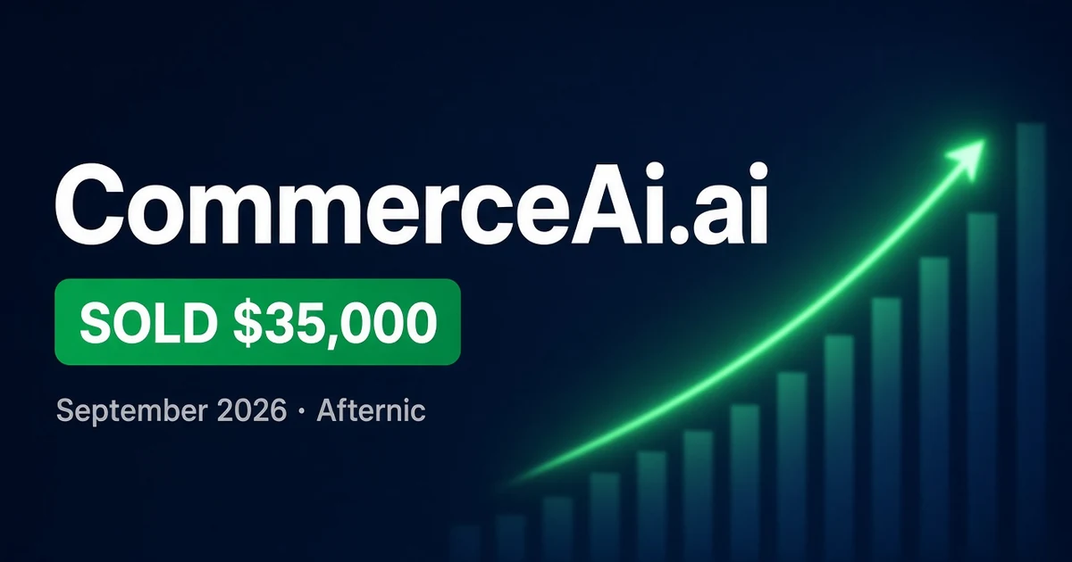 CommerceAi.ai Sells for $35,000 at Afternic — Sept 2026