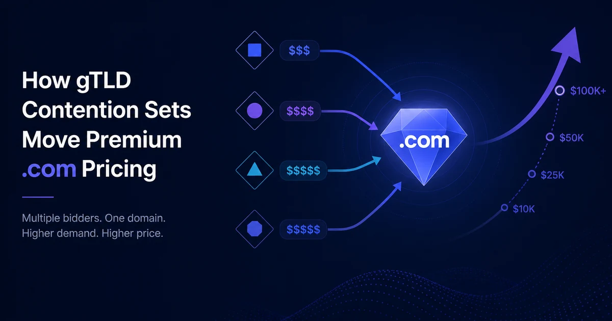How gTLD Contention Sets Move Premium .com Pricing