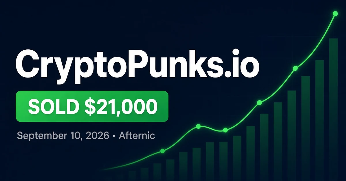 CryptoPunks.io Sells for $21,000 at Afternic — Sept 10