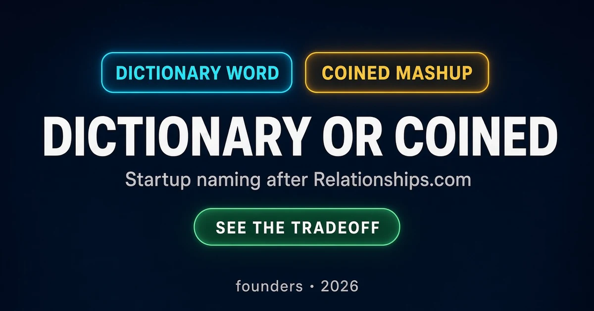 Dictionary Word .com vs Coined Startup Names (2026)