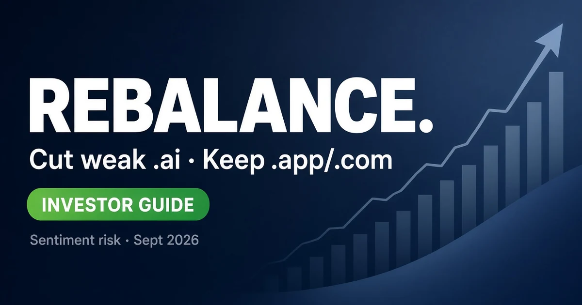 AI Domain Investment Risk: Rebalance to .app and .com