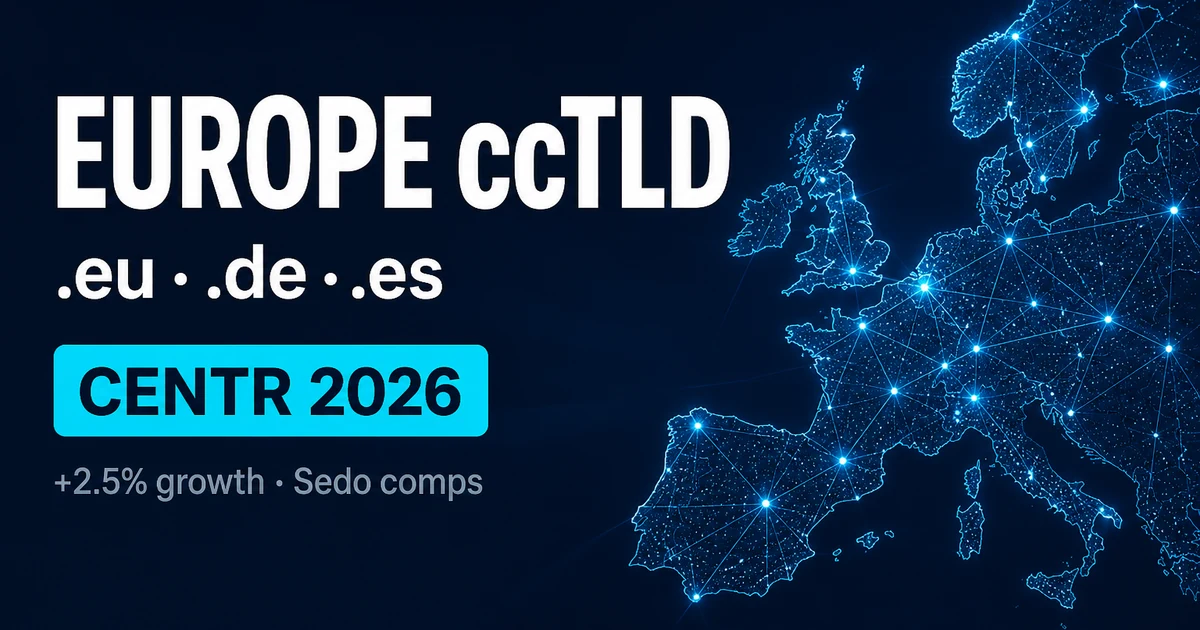 Europe ccTLD Strategy 2026: .eu Growth, Sedo Comps, GDPR Trust