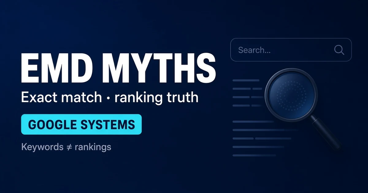 Exact Match Domain SEO Myths — Google Ranking Truth