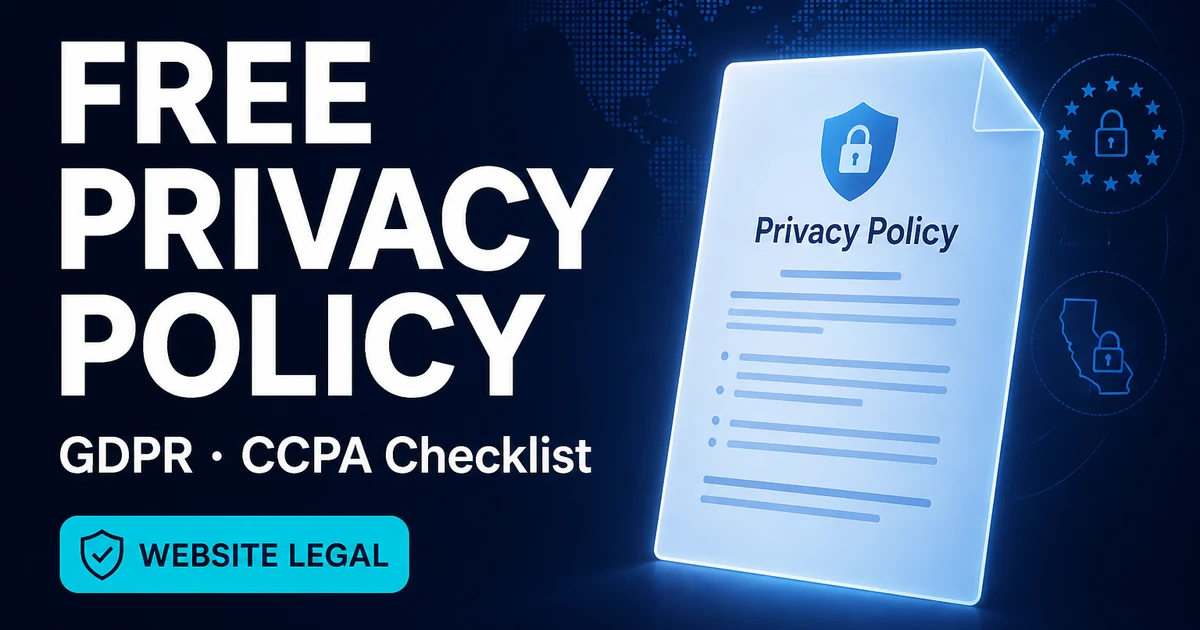 Free Privacy Policy for Your Website 2026