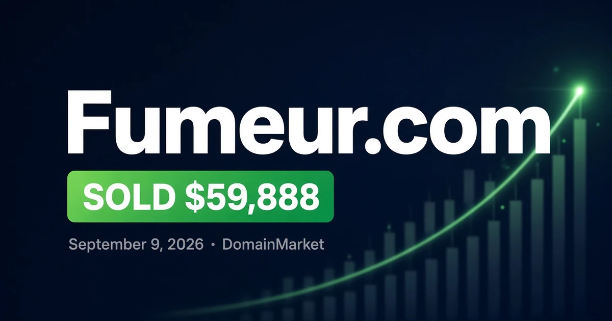 Fureur.com Sells for $59,888 at DomainMarket — Sept 9