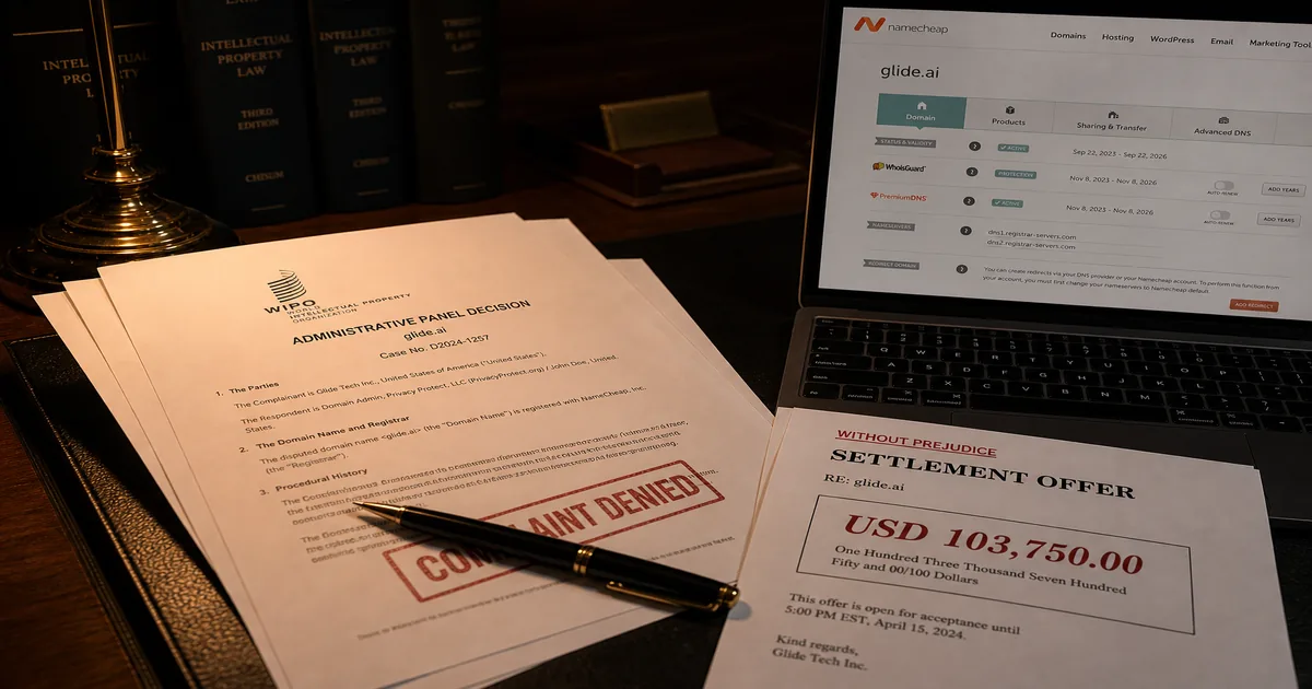 Glide Offered $103K, Then Lost a UDRP - RDNH Lesson