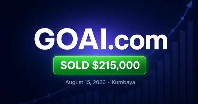 GOAI.com Sold for $215K: What It Signals
