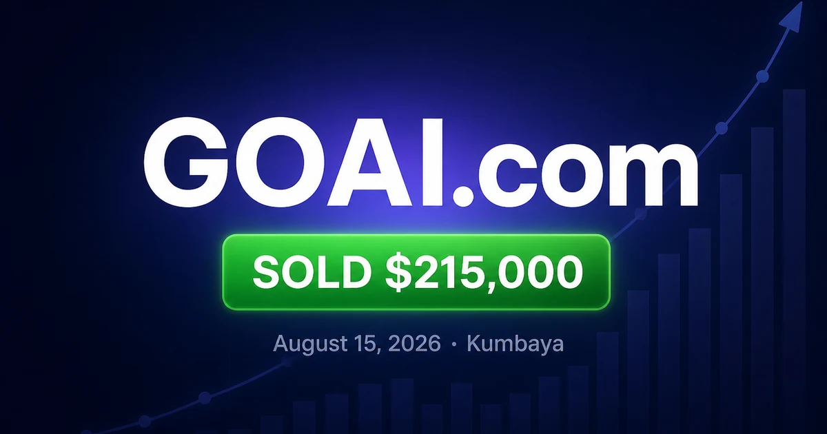 GOAI.com Sold for $215K: What It Signals