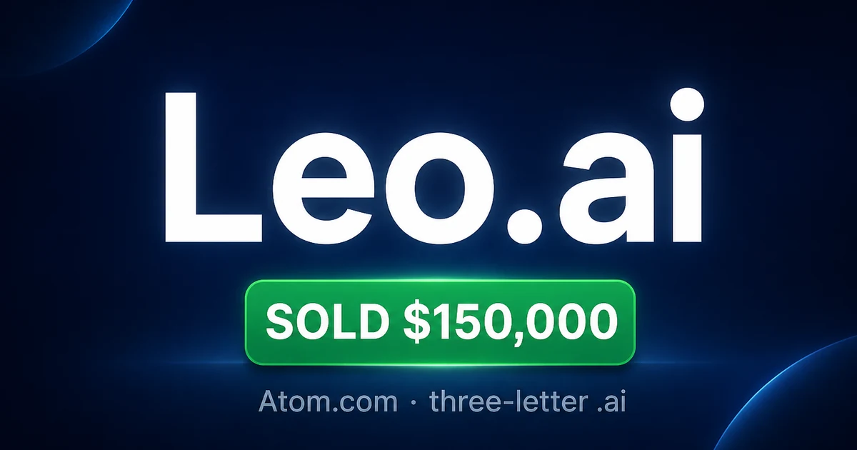 Leo.ai at $150K: Three Letter .AI Premiums