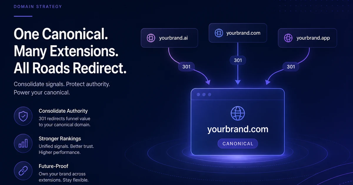 Multi-Extension AI Domain Stacks and Redirects