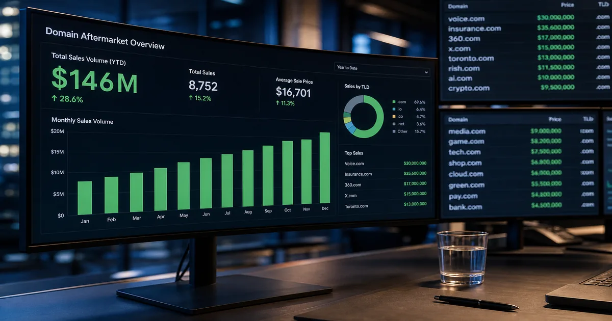 NameBio H1 2026: $146M Sales - What's Actually Hot