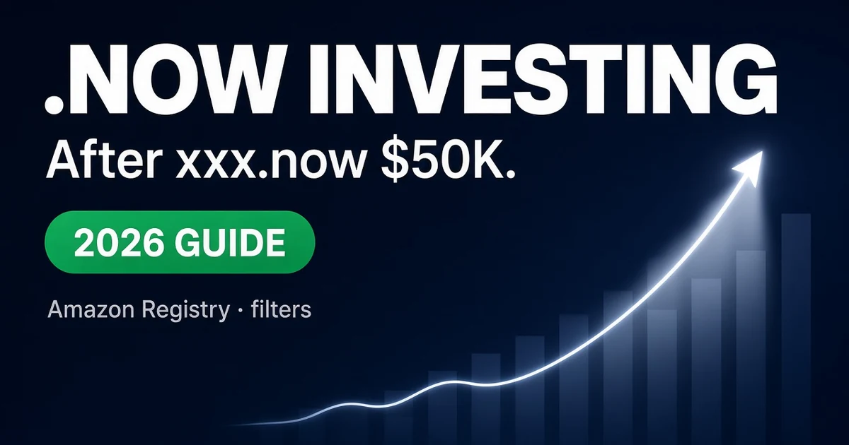 Now Domain Investing After xxx.now $50K — 2026 Guide