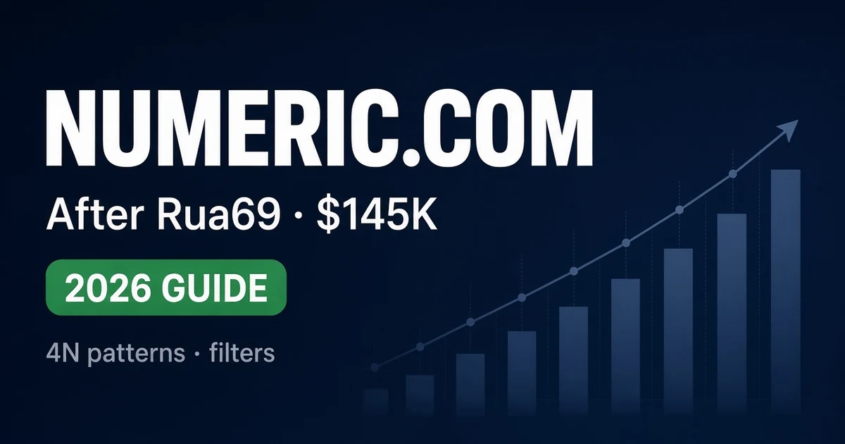 Numeric .com Pricing After Rua69.com $145K — 2026