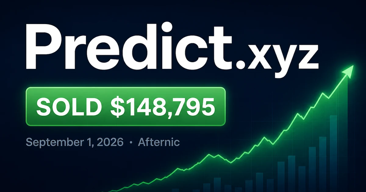 Predict.xyz Sells for $148,795 at Afternic — Sept 2026