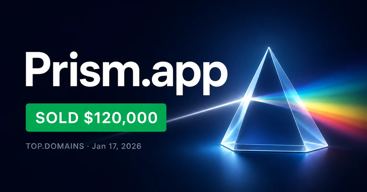 Prism.app Sells for $120,000 on TOP.DOMAINS