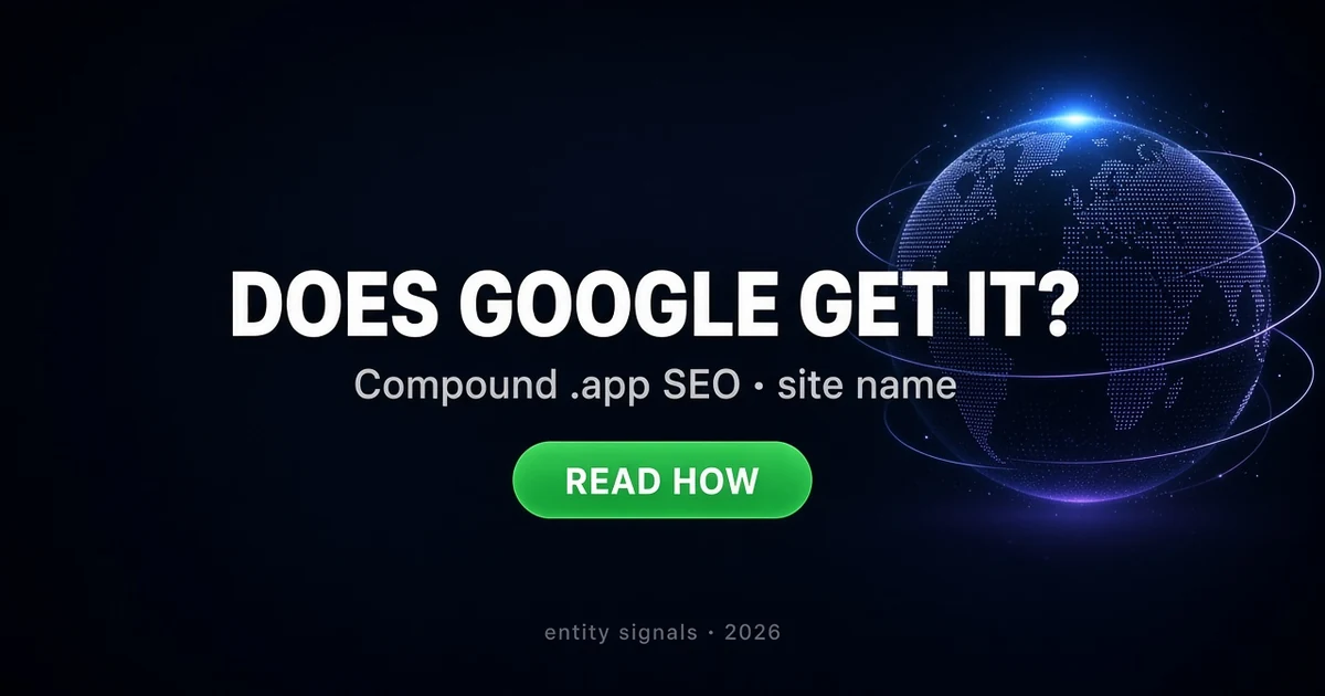 Compound .app SEO for Productivity Names (Split + Screen Style)