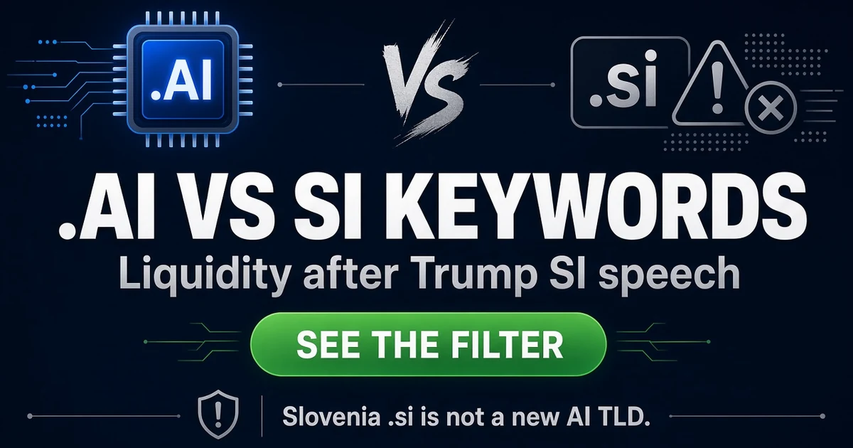 SI Keyword Domains vs .ai TLD Liquidity (2026)