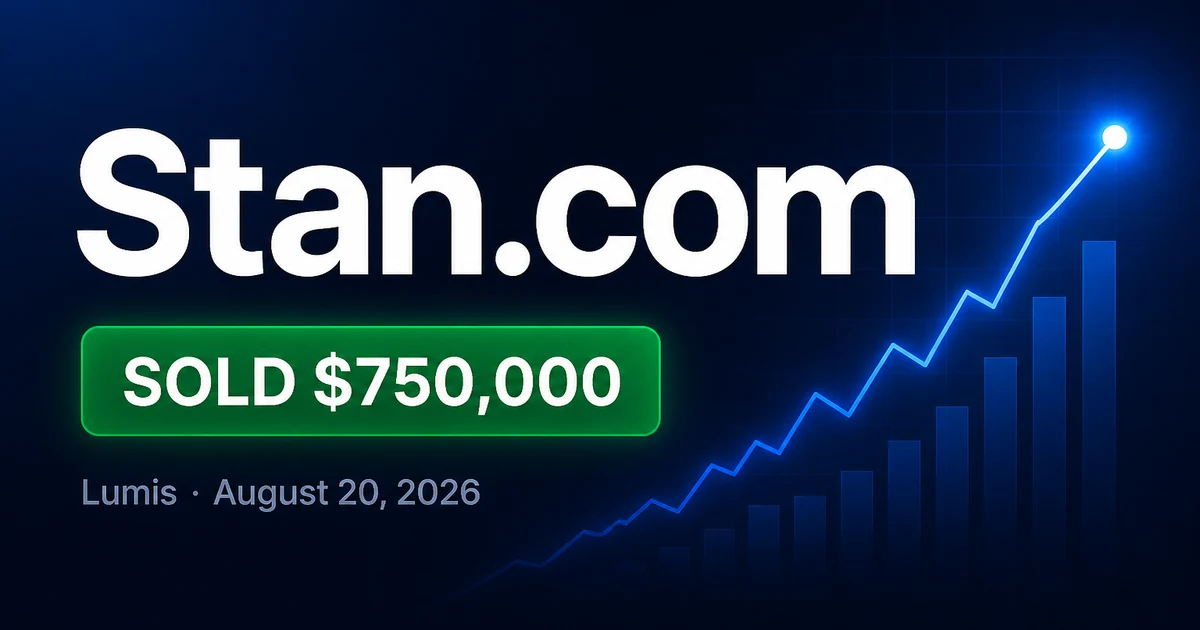 Stan Com Sold for $750K: Short Name Premium