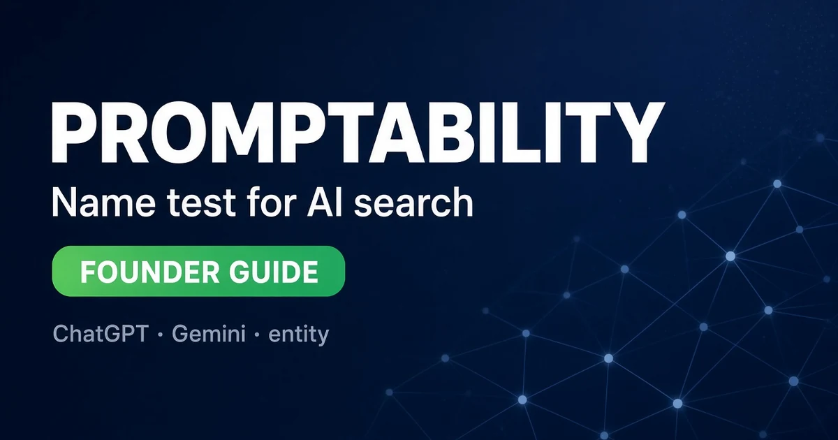 Startup Name Promptability Test for AI Search 2026