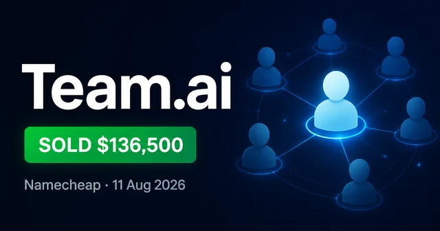 Team AI Sold for $136,500: End User or Flip?
