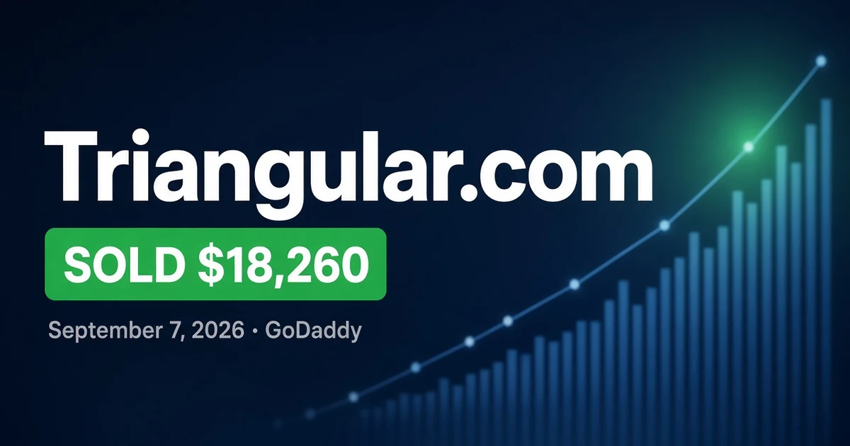 Triangular.com Sells for $18,260 at GoDaddy — Sept 7