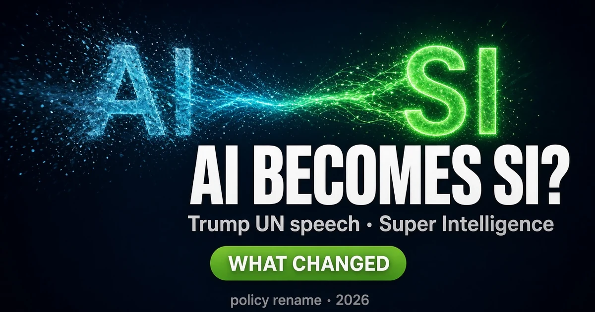 Trump AI to SI: Super Intelligence Rename at the UN (2026)