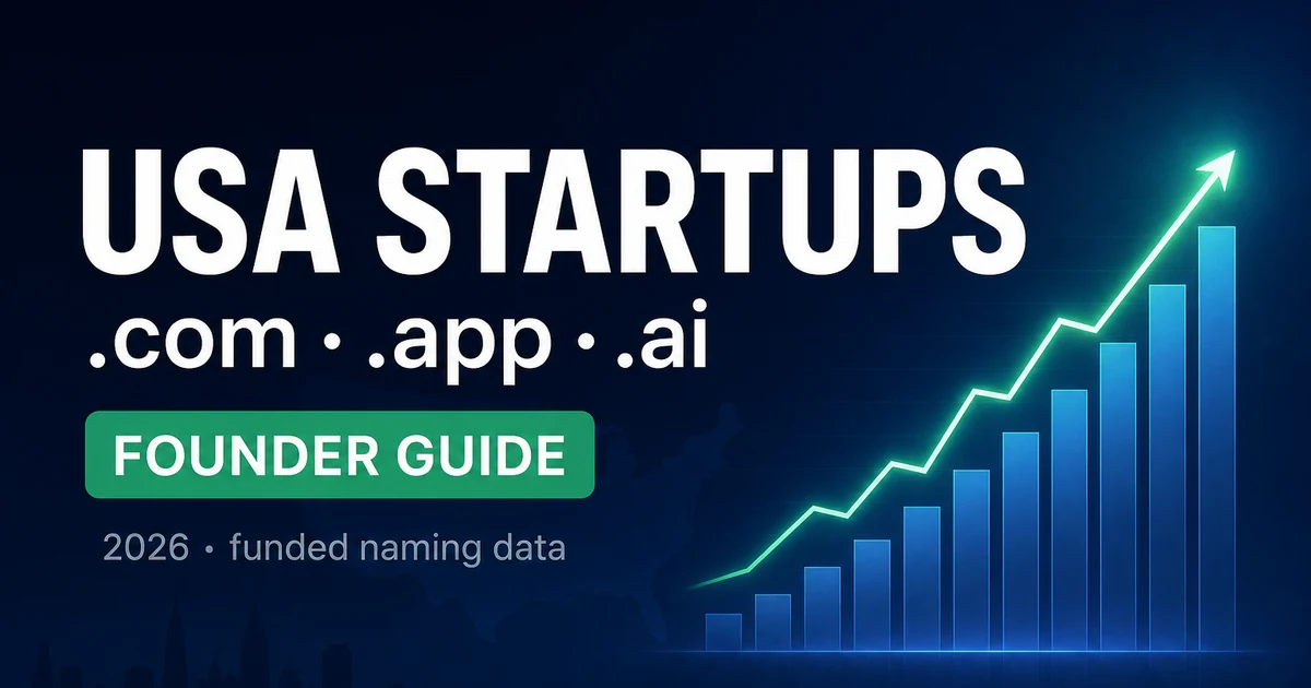 USA Startup Domain Choice 2026: .com vs .app vs .ai