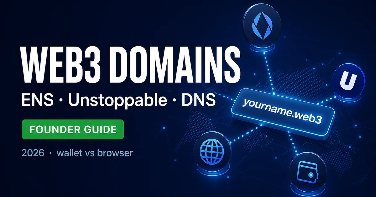 Web3 Domains for Founders: ENS vs Unstoppable vs DNS