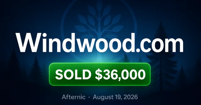 Windwood at $36,000: Afternic End-User Signal