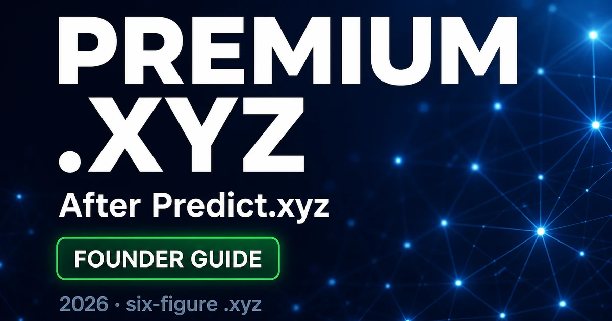 Premium .xyz Domains After Predict.xyz: Founder Guide 2026