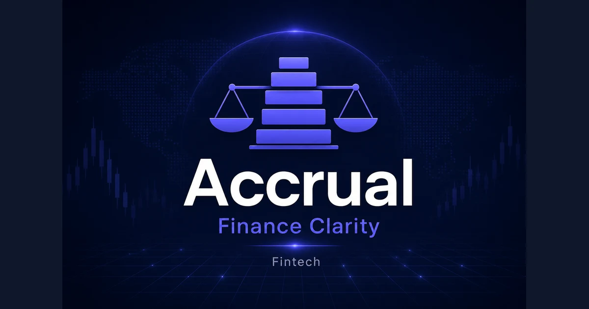 Accrual.app premium brand identity - Fintech domain for sale