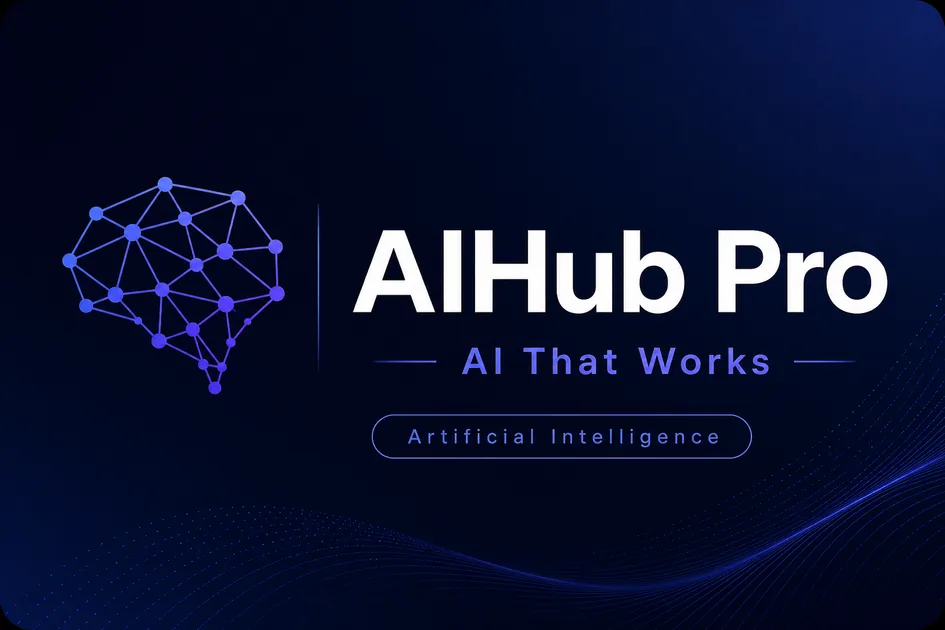AIHubPro.com premium brand identity - AI domain for sale