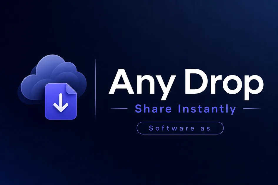 AnyDrop.app premium brand identity - SaaS domain for sale