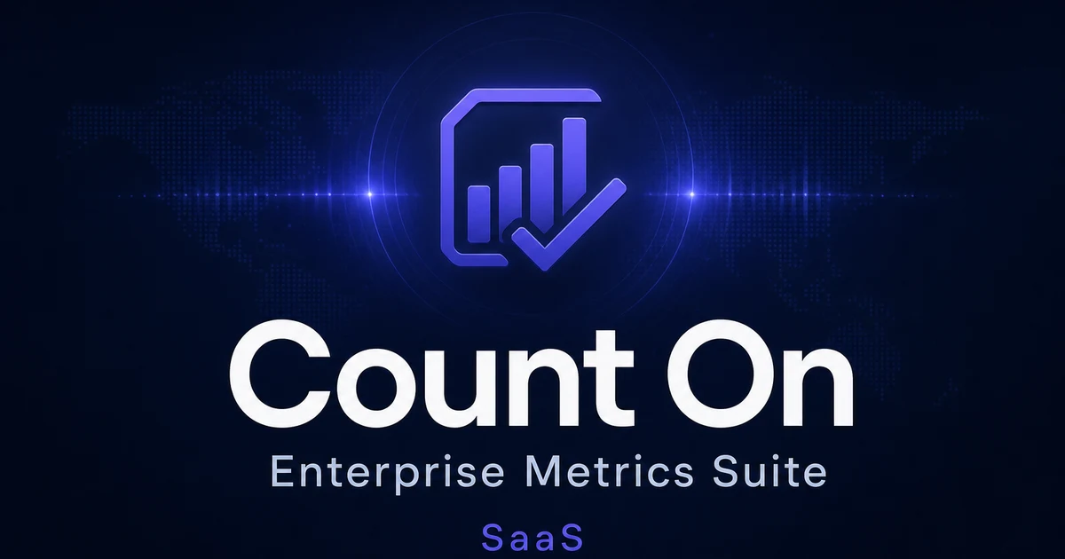 CountOn.pro premium brand identity - SaaS domain for sale