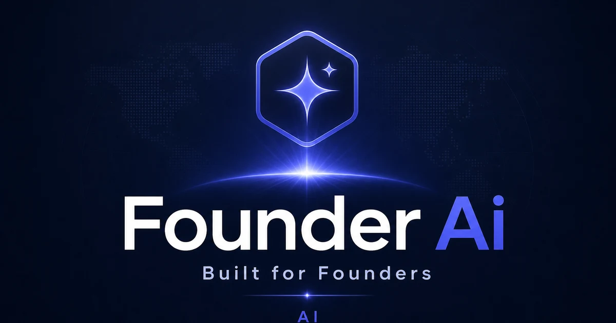 FounderAi.app premium brand identity - AI domain for sale