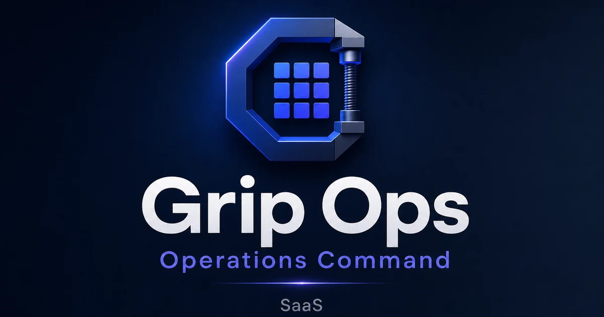 GripOps.com premium brand identity - SaaS domain for sale