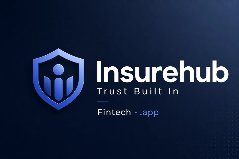 InsureHub.app premium brand identity - SaaS domain for sale