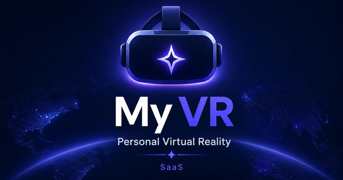MyVR.app premium brand identity - SaaS domain for sale
