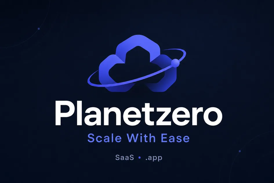 PlanetZero.app premium brand identity - SaaS domain for sale