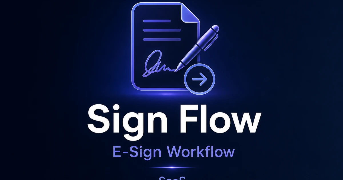 SignFlow.app premium brand identity — also known as SignFlow, Sign Flow, SignFlow.app