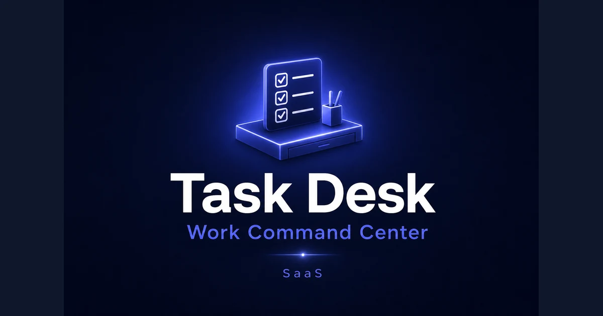 TaskDesk.app premium brand identity - SaaS domain for sale