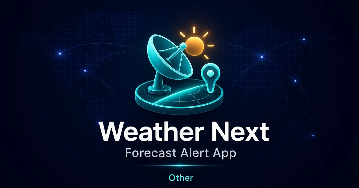 WeatherNext.app premium brand identity — also known as WeatherNext, Weather Next, WeatherNext.app