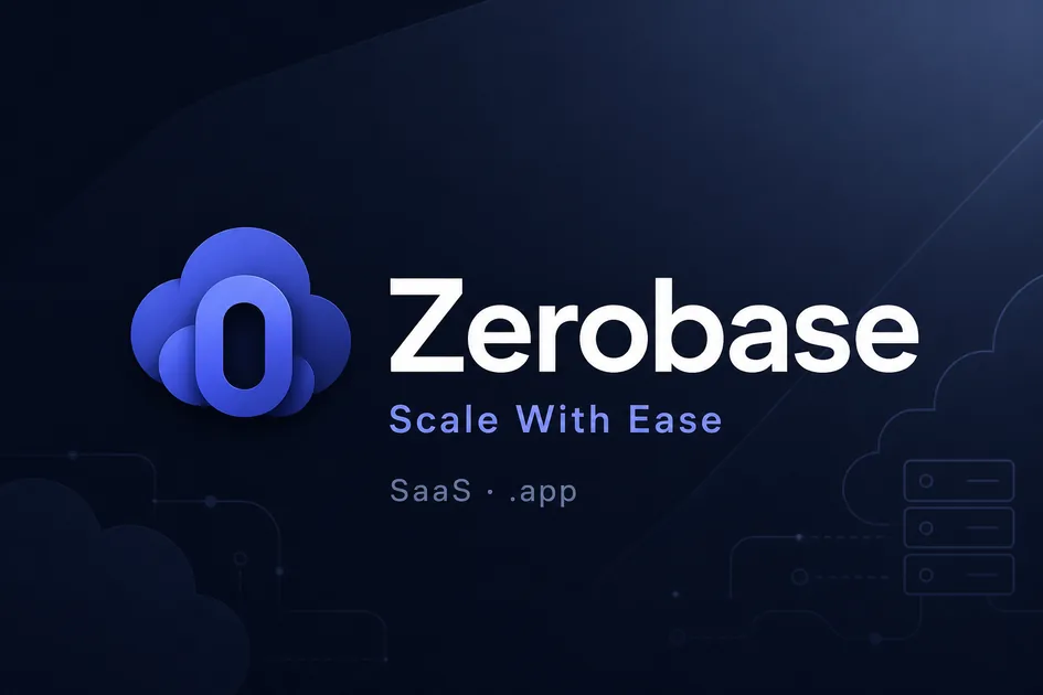 ZeroBase.app premium brand identity — also known as ZeroBase, Zero Base, ZeroBase.app