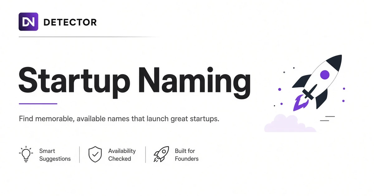 Startup naming insights on DN Detector